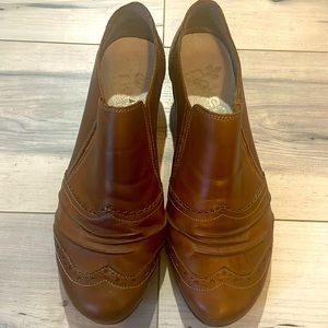 Reiker “antistress” cognac leather bootie shoe